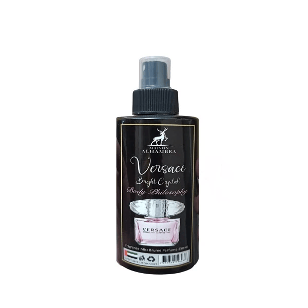 Alhambra Women's Body Splash, Bright Crystal Model, 250 ml بادی اسپلش زنانه الحمبرا مدل برایت کریستال حجم 250 میل